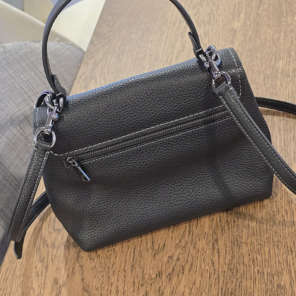 Coach Emory Top Handle Black Leather Handbag - Picture 9 of 11